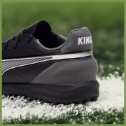 PUMA King Match TT Eclipse - Sort/Hvid/Grå Børn