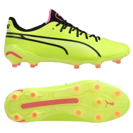 PUMA King Ultimate FG/AG Phenomenal - Gul/Sort/Pink Kvinde
