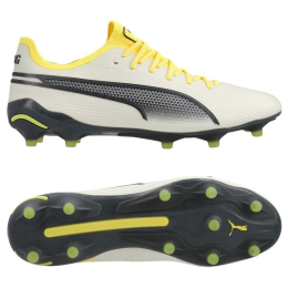 PUMA King Ultimate FG/AG Voltage - Hvid/Asfalt/Gul Kvinde