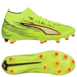 PUMA Ultra 6 Match + FG/AG Unleashed - Gul/PUMA Sort/Rød/Neo