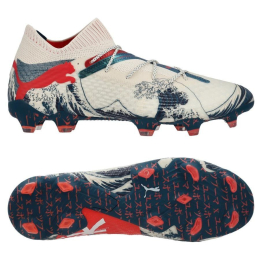 PUMA X Unisport Future 7 Ultimate FG/AG Great Wave - Hvid/Rø